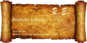 Rostás Edina névjegykártya